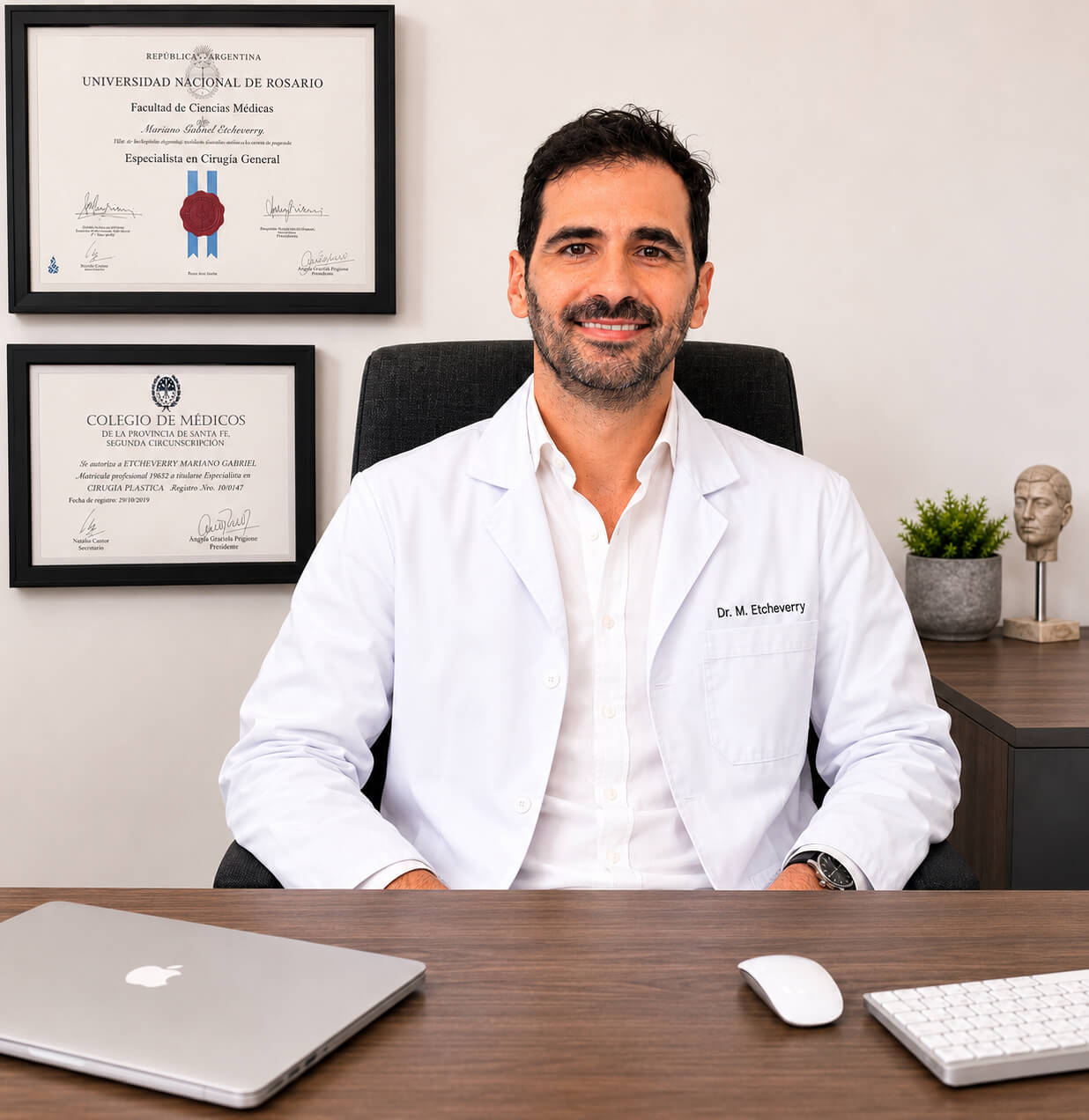 Consultorio privado de evaluación médica del Dr. Mariano Etcheverry en Rosario